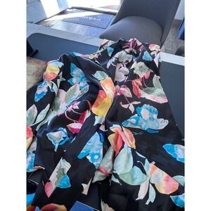 Secret Treasures Womens Black Floral Print robe Plus Size 2X